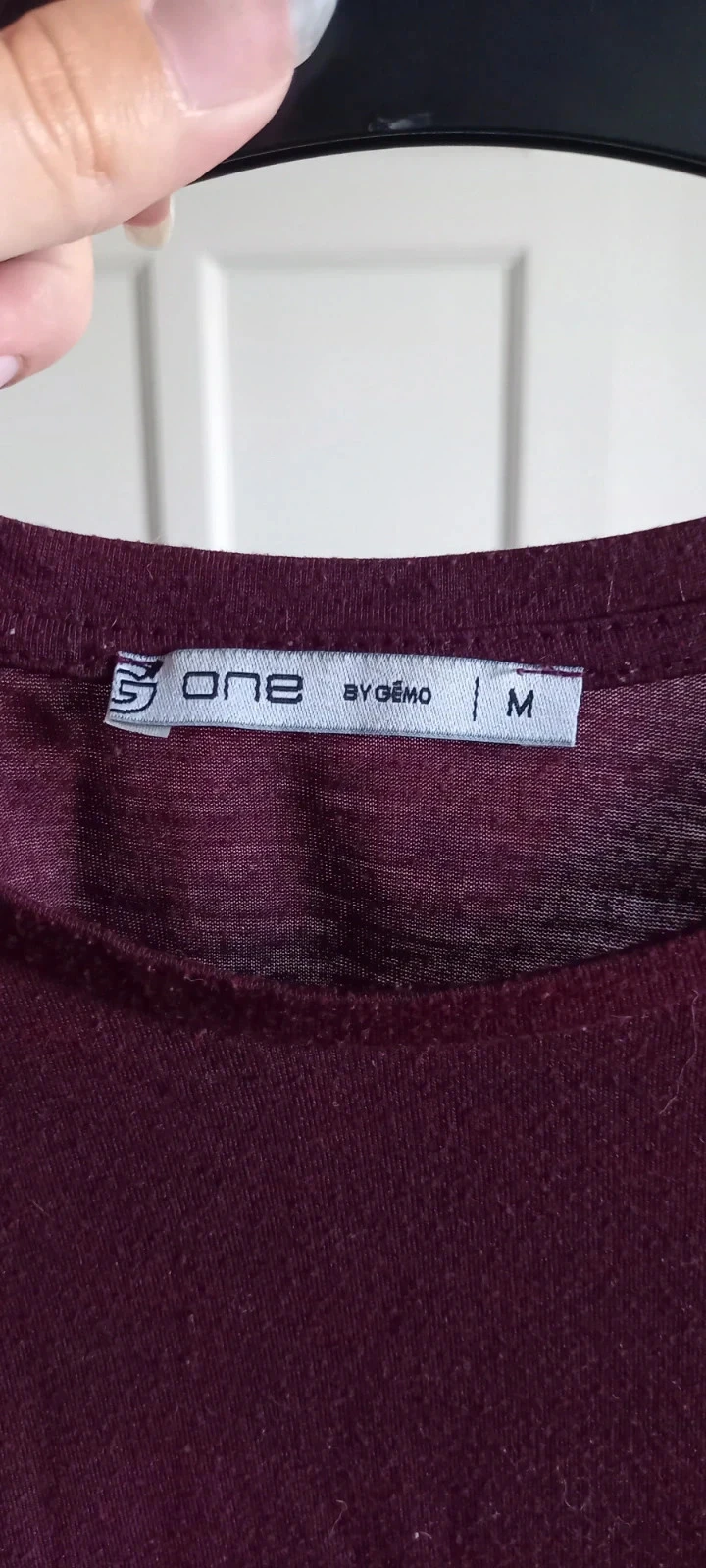 T-shirt bordeaux gémo 38 inscription everybody wants to be a cat – photo 3